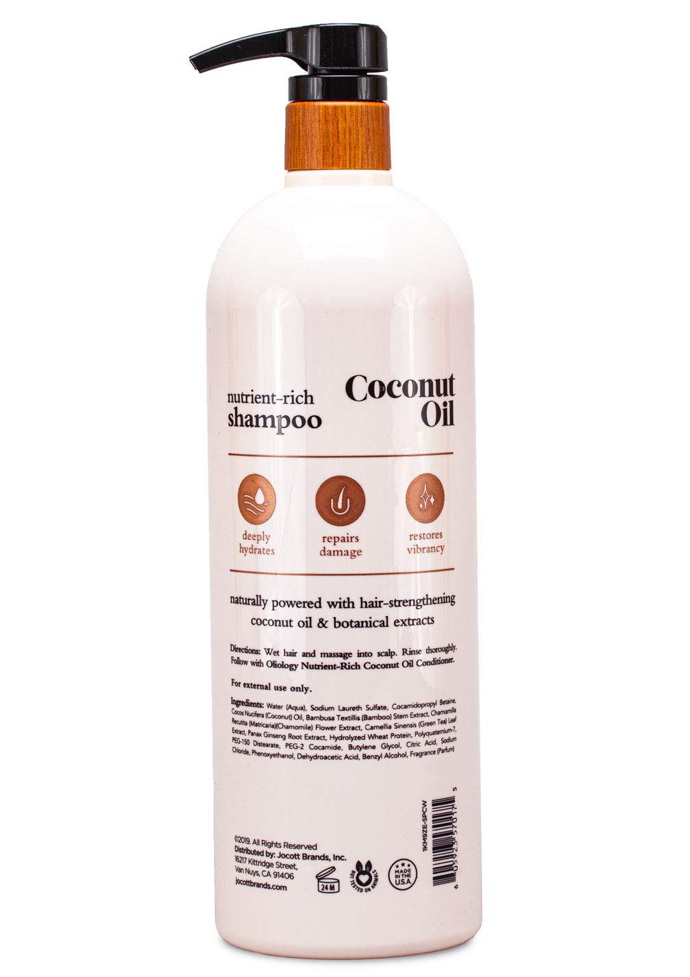 Oliology Coconut Oil Shampoo – Nutrient Rich Shampoo Restores Damaged & Lifeless Hair | Botanically Infused | Provides Intense Shine | Nourishing | Made in USA, Paraben Free & Cruelty Free (32